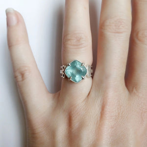 Aquamarine Grate Ring #3 - Size 6.5