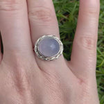 Chalcedony High Dome Twist Ring - Size 6.5