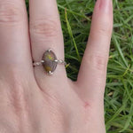 Fire Agate Twist Ring #1 - Size 6.5