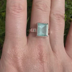 Vertical Aquamarine Frusta Ring - Size 7.5