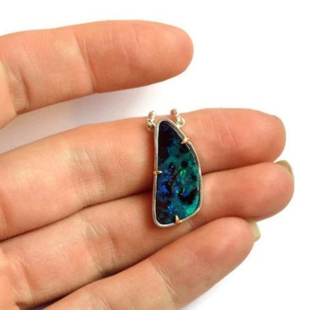 boulder opal necklace