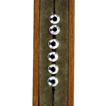 Sterling Silver Bridge Pins - Black Spinel