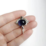iolite and spinel pendant