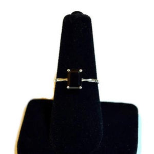Memento Mori Black Spinel Engagement Ring
