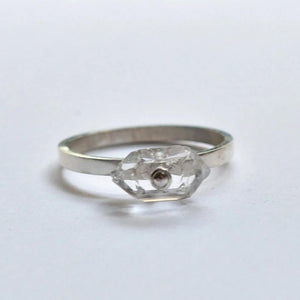 spinning herkimer diamond stacking ring