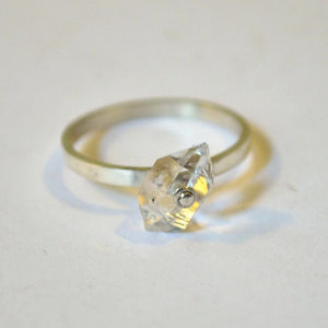 kinetic herkimer diamond ring