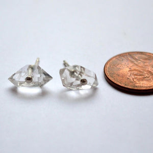 quartz crystal post earrings