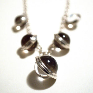 Pools of Light graduated sphere necklace