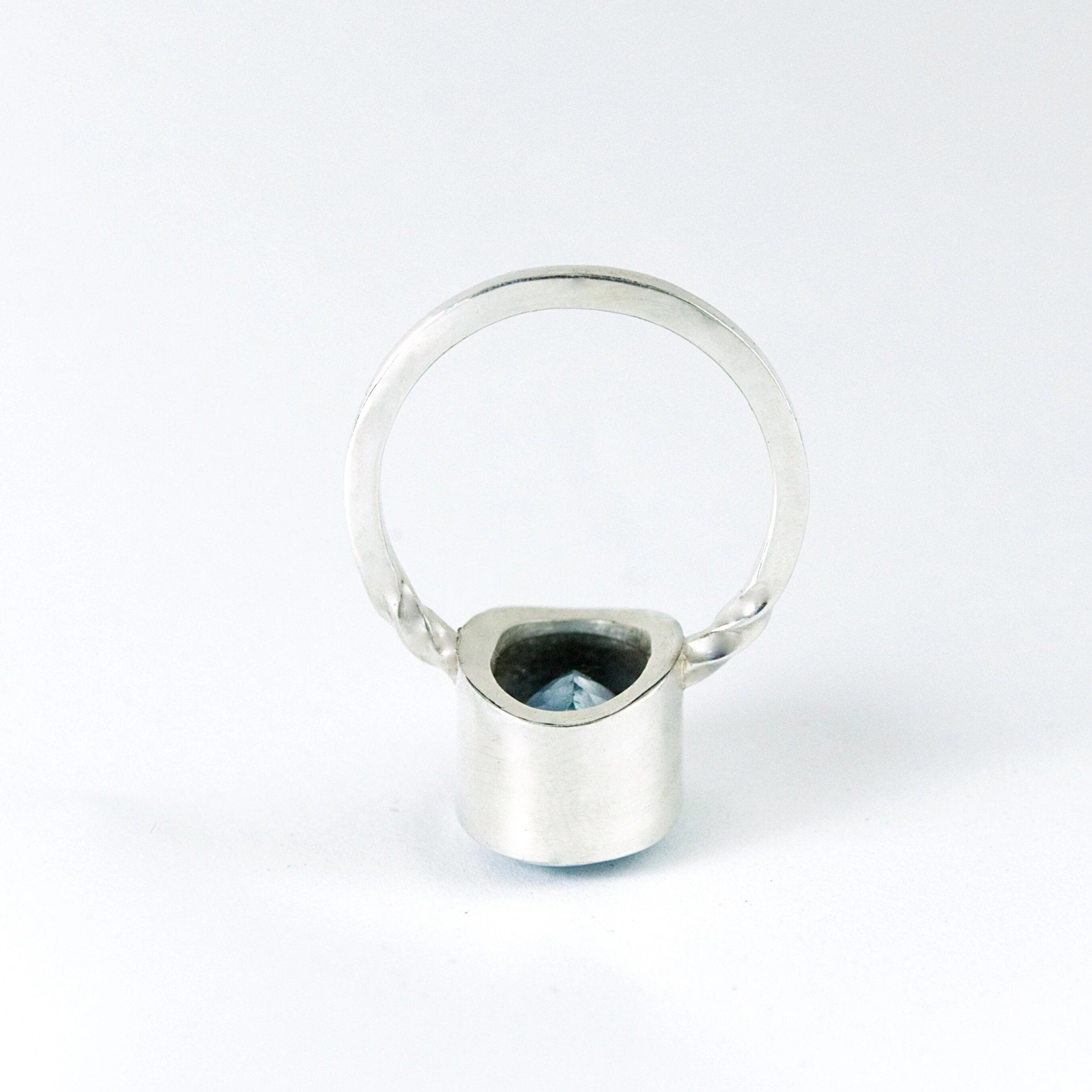 Aquamarine Twist Ring - Size 6